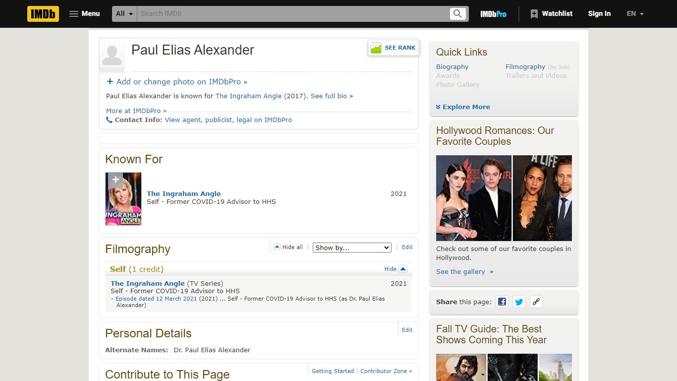 Paul Elias Alexander - IMDb